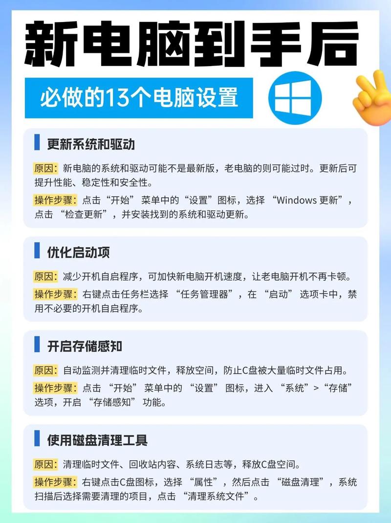 新买的电脑要做什么设置电脑到手后必做的六个设置是什么