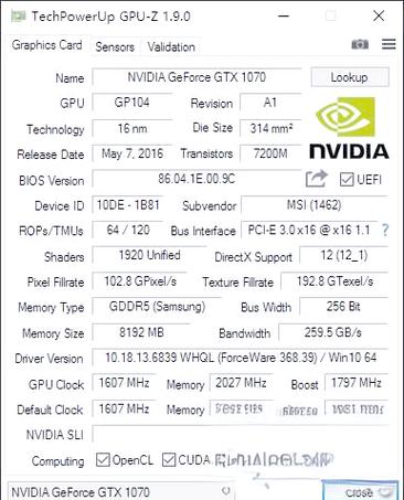 gtx1070驱动哪个稳定