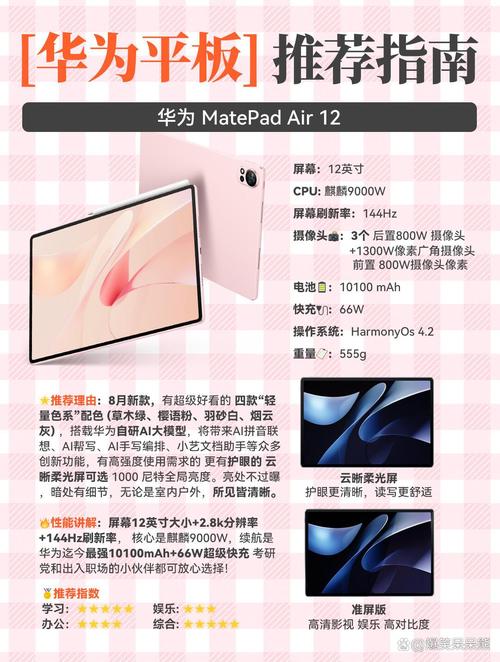 华为平板电脑大降价,12英寸2.8K屏+10100mAh,256GB降至2209元