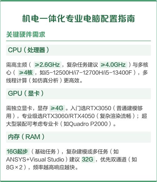 大一学机械电脑配置我是大一新生是机电一体化专业需要电脑吗要什么配...