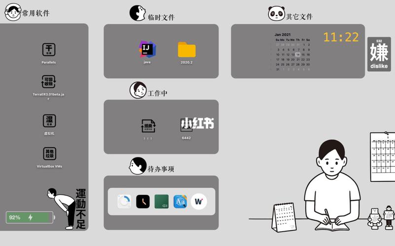 快速总结我们笔记本电脑桌面的文件