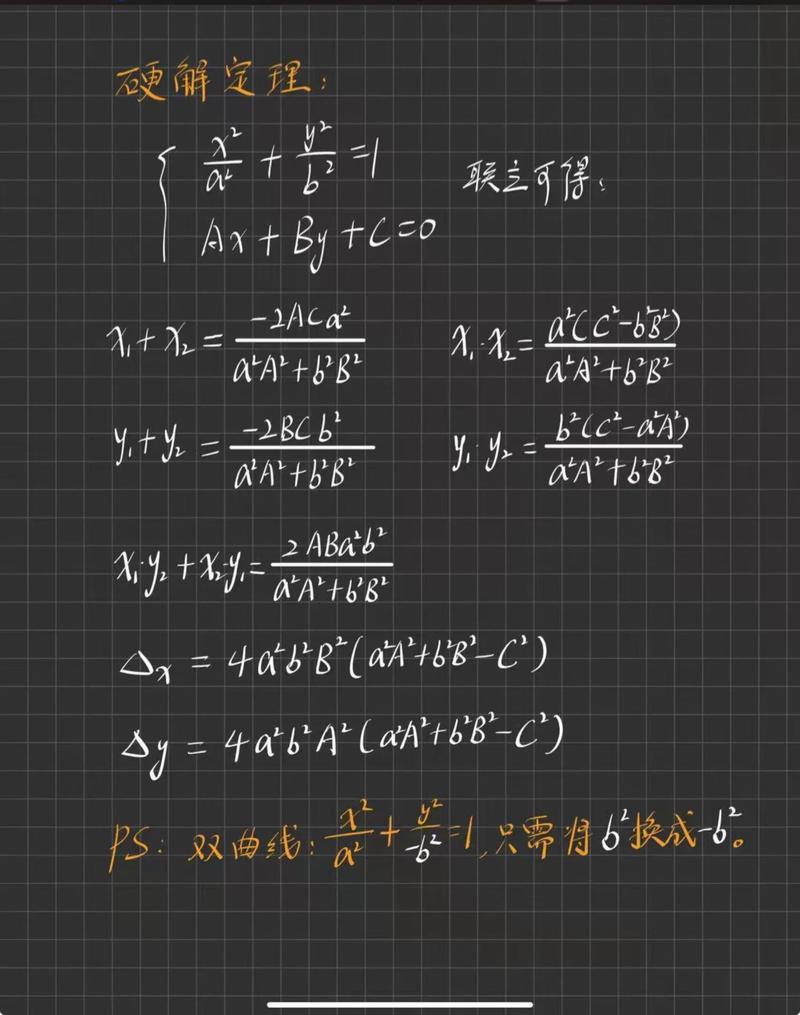圆锥曲线硬算公式圆锥曲线硬解定理秒杀知乎