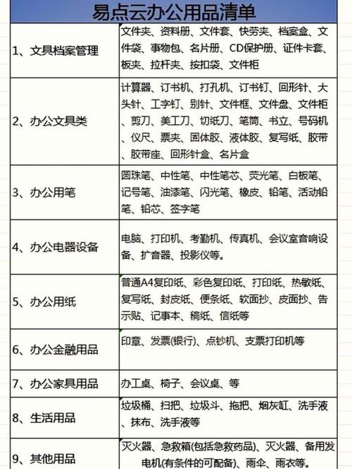 办公用品都有什么