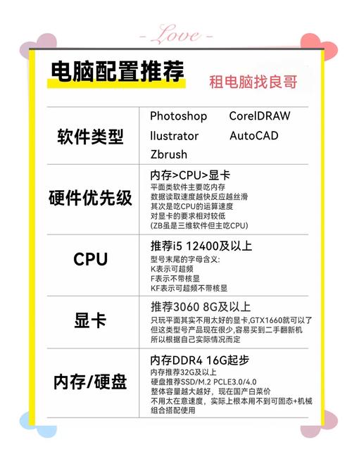 设计专业笔记本配置要求