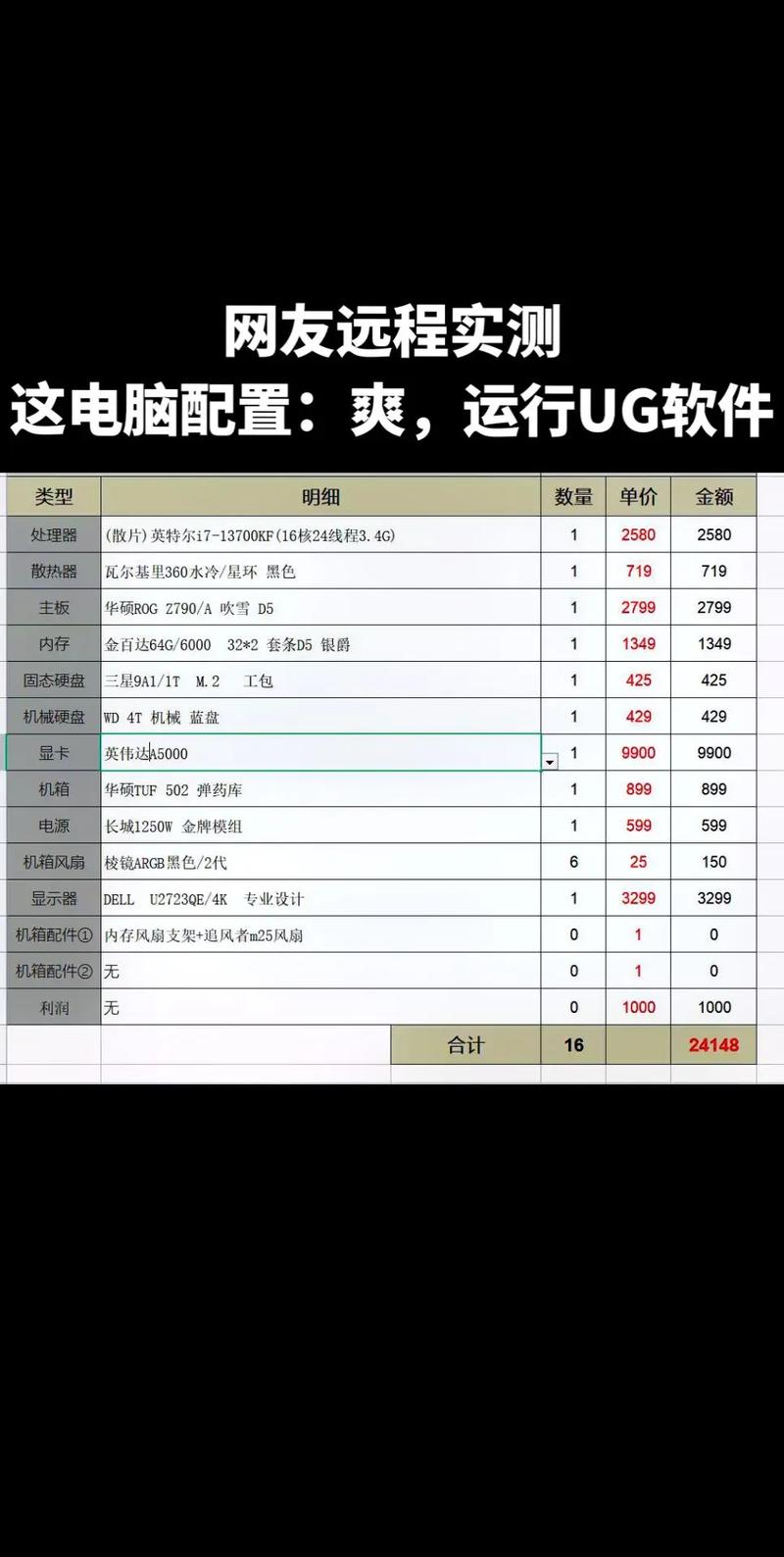 可以带ug软件的电脑配置有哪些