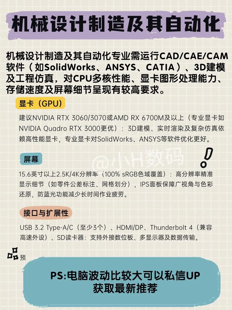 大一学机械设计制造及自动化专业新生适合购买什么价位的笔记本电脑