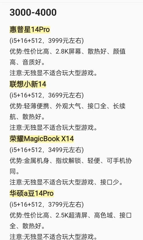 笔记本性价比之王是哪款?求推荐