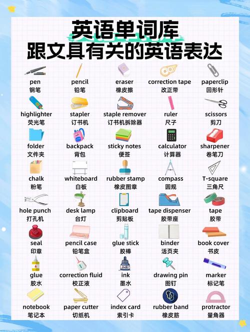 求常见物品的英文单词,全一点