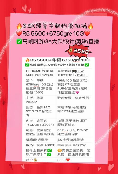 现在3500元能买个什么配置的电脑
