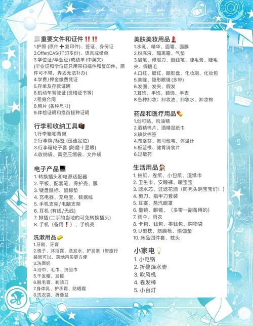 第一次出国需要带什么?留学生必备集运清单+避坑指南